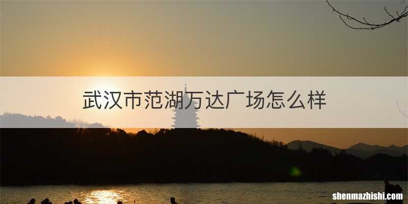 武汉市范湖万达广场怎么样