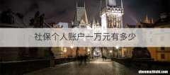 社保个人账户一万元有多少