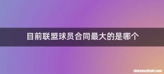 目前联盟球员合同最大的是哪个