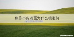 焦作市内鸡蛋为什么很涨价