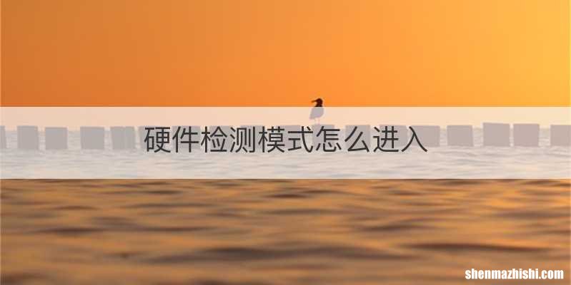 硬件检测模式怎么进入