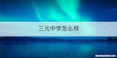 三元中学怎么样