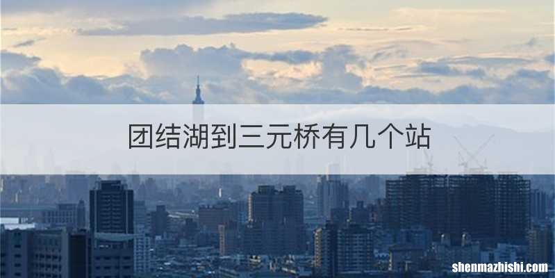 团结湖到三元桥有几个站