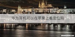 华为耳机可以在苹果上看定位吗