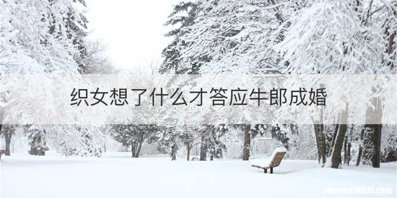 织女想了什么才答应牛郎成婚