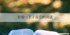 形容一下子答应的词语