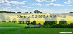 23mm大金刚配多大三通