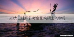 ucl大三挂科补考会影响硕士入学吗
