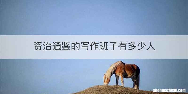 资治通鉴的写作班子有多少人