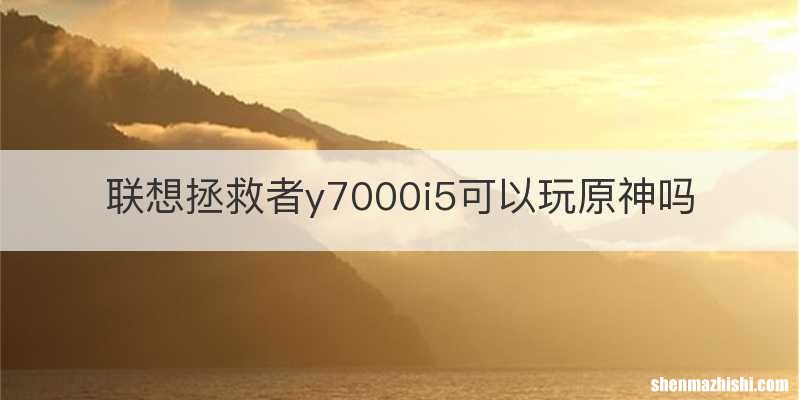 联想拯救者y7000i5可以玩原神吗
