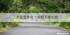 三岁宝宝身体上身和下身比例