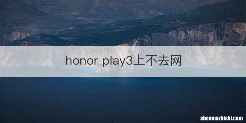 honor play3上不去网