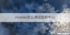 vivonex怎么调出控制中心