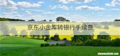 京东小金库转银行手续费