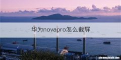 华为novapro怎么截屏