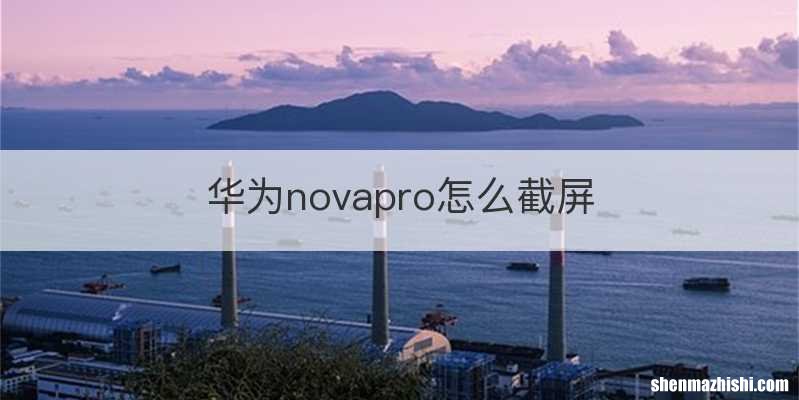 华为novapro怎么截屏