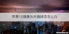 苹果12摄像头外圈掉漆怎么办