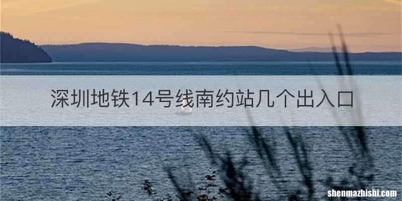 深圳地铁14号线南约站几个出入口