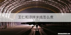 王仁和凉拌米线怎么煮