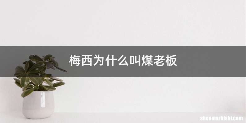 梅西为什么叫煤老板