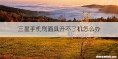 三星手机刷面具开不了机怎么办