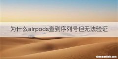 为什么airpods查到序列号但无法验证