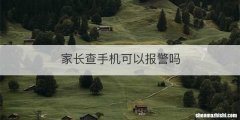 家长查手机可以报警吗