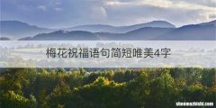梅花祝福语句简短唯美4字