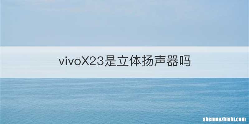vivoX23是立体扬声器吗