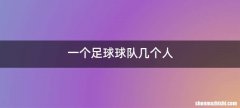 一个足球球队几个人