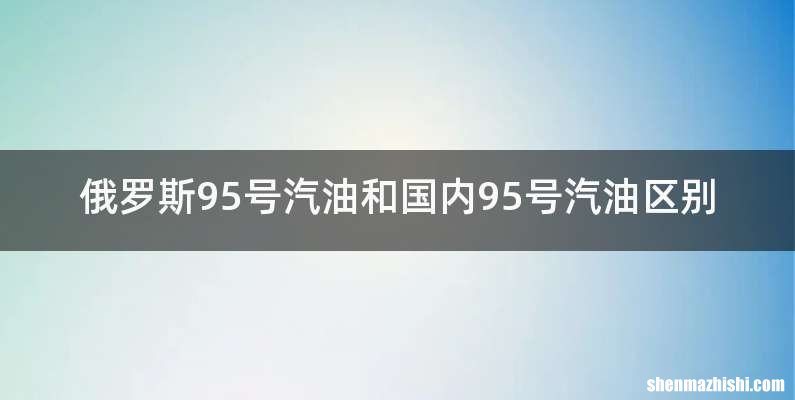 俄罗斯95号汽油和国内95号汽油区别
