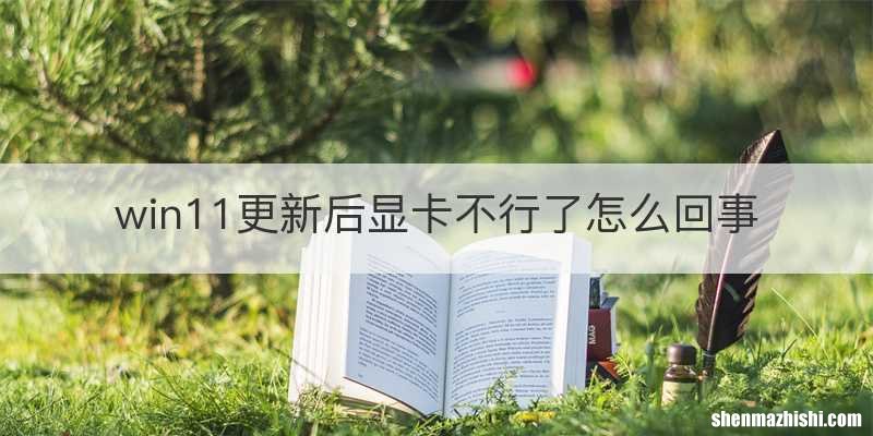 win11更新后显卡不行了怎么回事