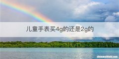 儿童手表买4g的还是2g的