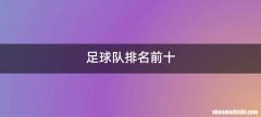 足球队排名前十