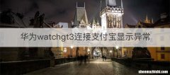 华为watchgt3连接支付宝显示异常
