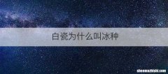 白瓷为什么叫冰种