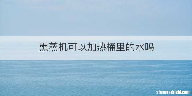 熏蒸机可以加热桶里的水吗