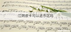江阴皮卡可以进市区吗