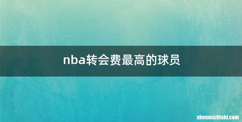 nba转会费最高的球员