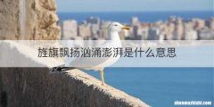 旌旗飘扬汹涌澎湃是什么意思