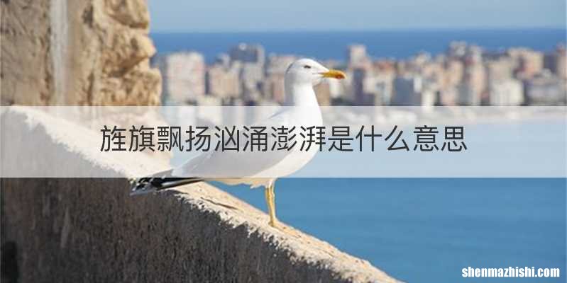 旌旗飘扬汹涌澎湃是什么意思
