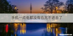 手机一点电都没有也充不进去了