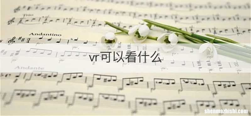 vr可以看什么
