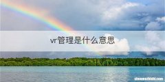 vr管理是什么意思