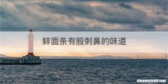 鲜面条有股刺鼻的味道