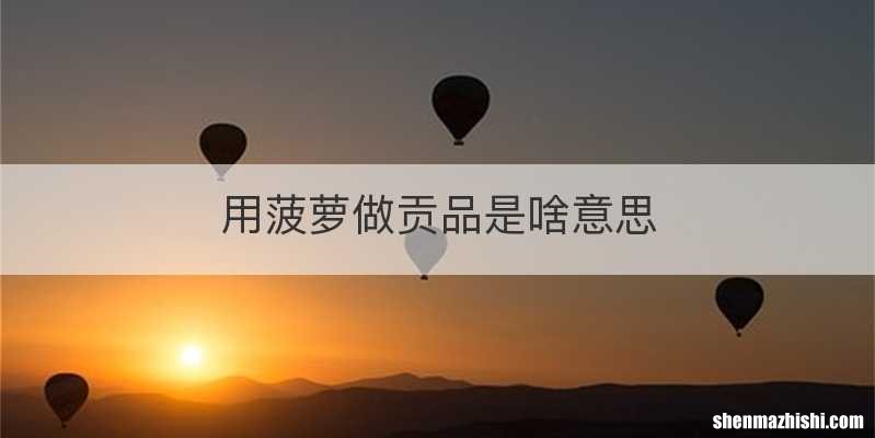 用菠萝做贡品是啥意思