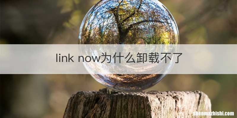 link now为什么卸载不了