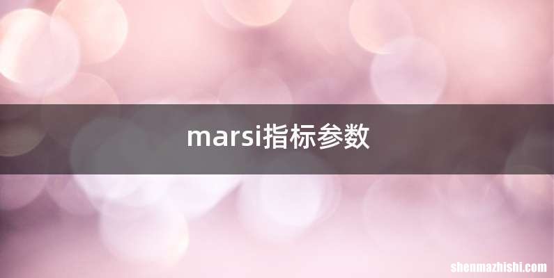 marsi指标参数