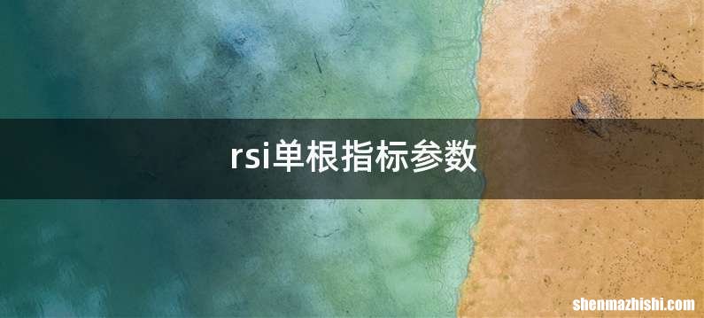 rsi单根指标参数