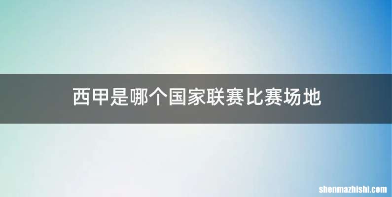 西甲是哪个国家联赛比赛场地